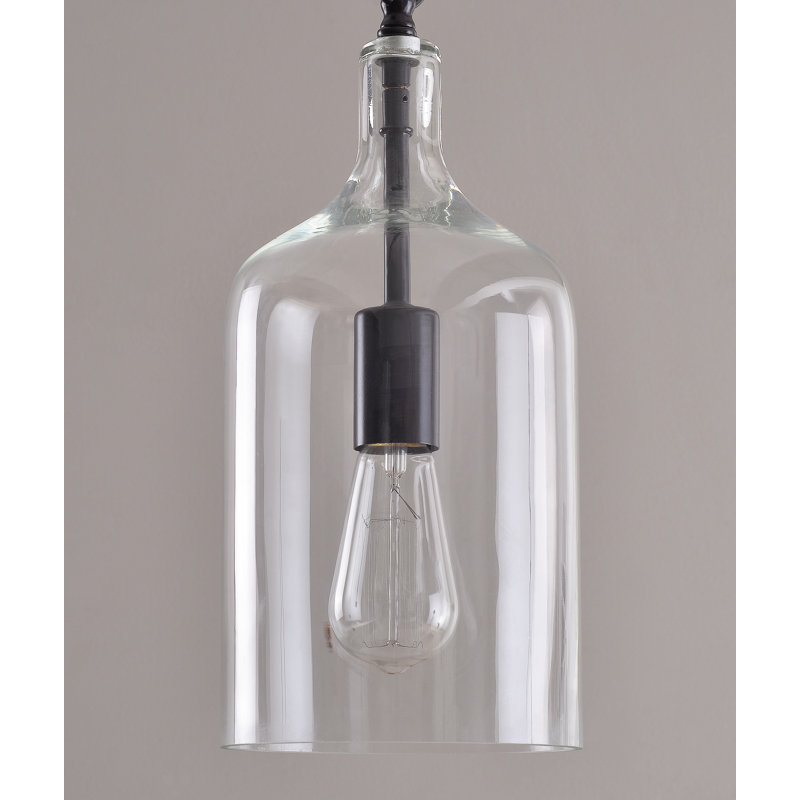 Capri 1-Light Pendant - Oil Rubbed Bronze, Blackened oil rubbed bronze, 88" H x 6.13" W x 6.13" D