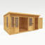 Mercia 17ft x 10ft Pent Log Cabin With Side Shed (19mm)
