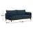 Rudi Upholstered Polyester Sofa and Ottoman with Square Arms