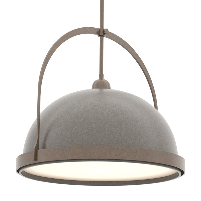 Atlas 1 - Light Single Dome Pendant, 22.3" - 67.3", Dark Smoke, Bronze