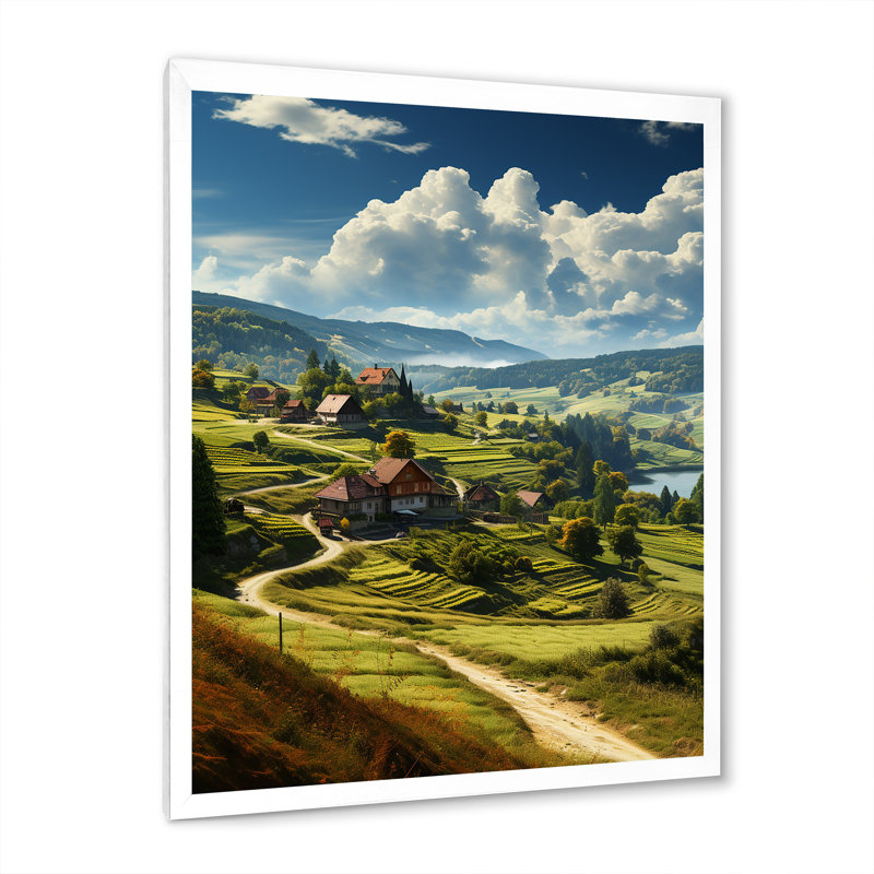 Bavumile, Allemagne, campagne allemande, champ I, H 32 po x l 24 po x P 1 po, Cadre photo blanc