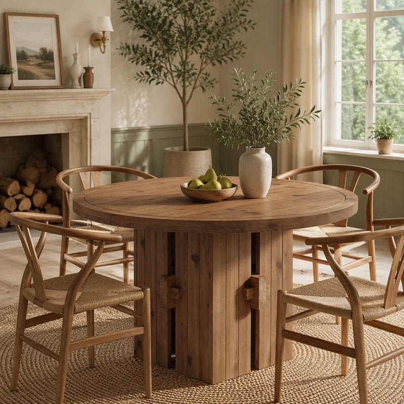47" Solid Wood Dining Table