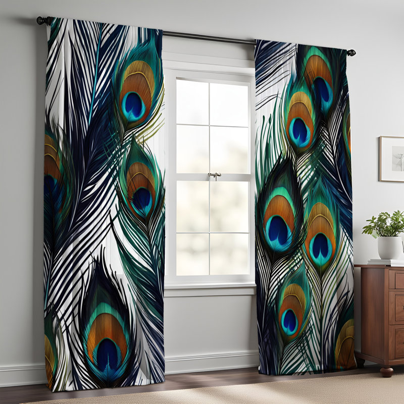Paire de rideaux semi-transparents Edwynn, L 40 po x L 82 po