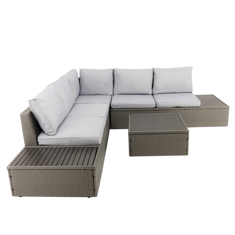 Janyce Rattan 6 - Person Seating Group with Cushions