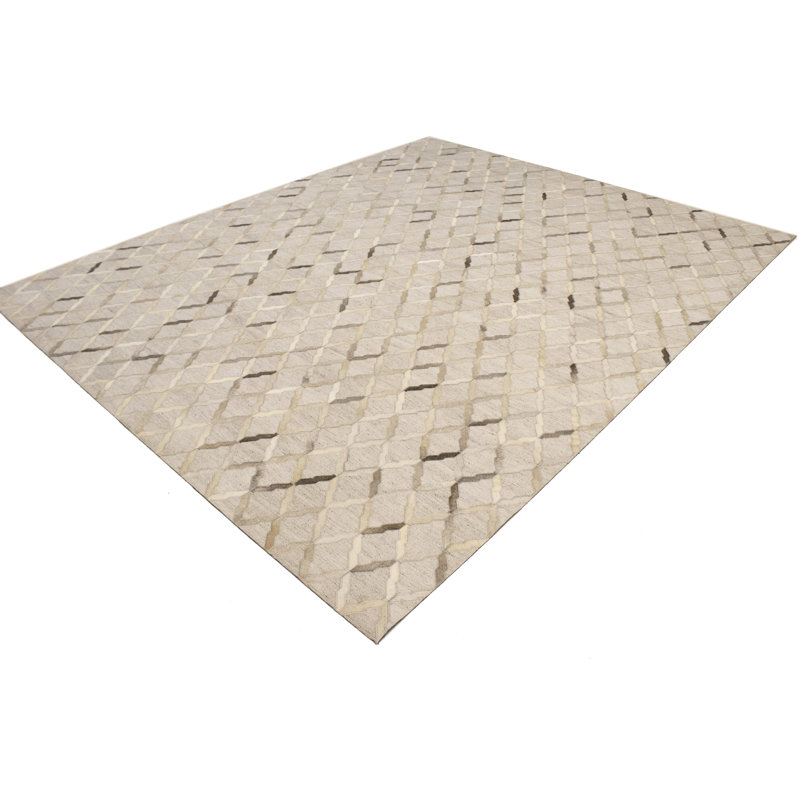 Tapis argenté argenté moderne 8X8, Rectangle 8 pi x 10 pi