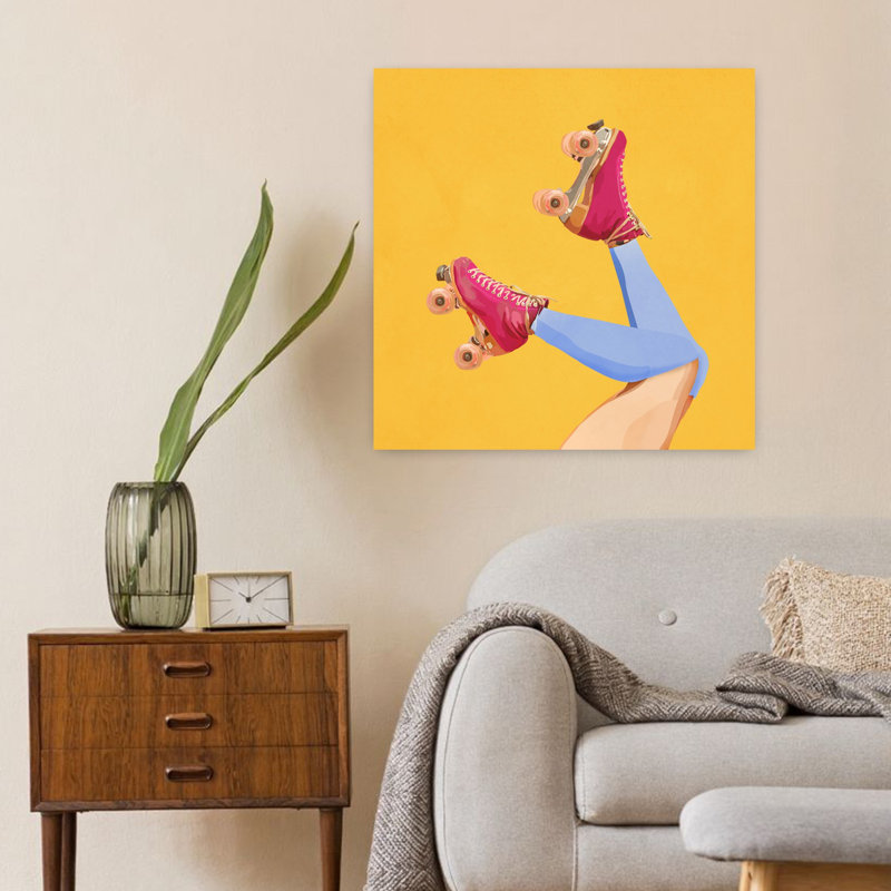 Contemporary Art Abstract Modern Retro Wall Art 1 Piece Wrapped Canvas Wall Art, 60.96cm H x 60.96cm W