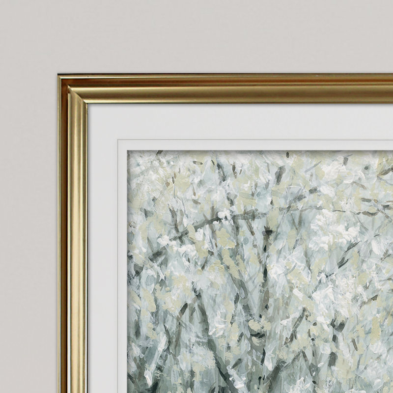« christmas lane », reproduction de peinture à l’acrylique encadrée, Or, H 20 po x l 24 po x P 1,5 po