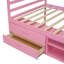 Lit plateforme en bois avec tablettes de rangement amovibles, deux tiroirs de rangement intégrés pour plus de commodité-319592925-319592924