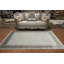 Tapis élégant aux tons neutres 5 x 8 avec motif de bordure subtile