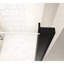 Porte de douche 28 po x 72 po avec fonction pivotante, demi-cadre en aluminium noir mat, verre trempé de 1/4 po, film, blocage pratique de l'eau, balançoire peu encombrante pour améliorer la salle de bain, preuve transparente de 6 mm