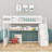 Queen Loft Bed with Integrated Wardrobe and Storage Shelves-1150218220