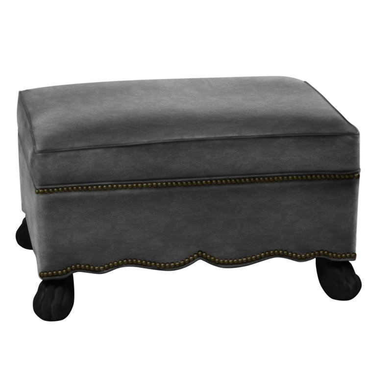Ottoman, Performance Twill Natural, Brushy Bayou