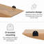 Ghaith 2 Piece Solid Wood Wall Mounted Shelf-111986191