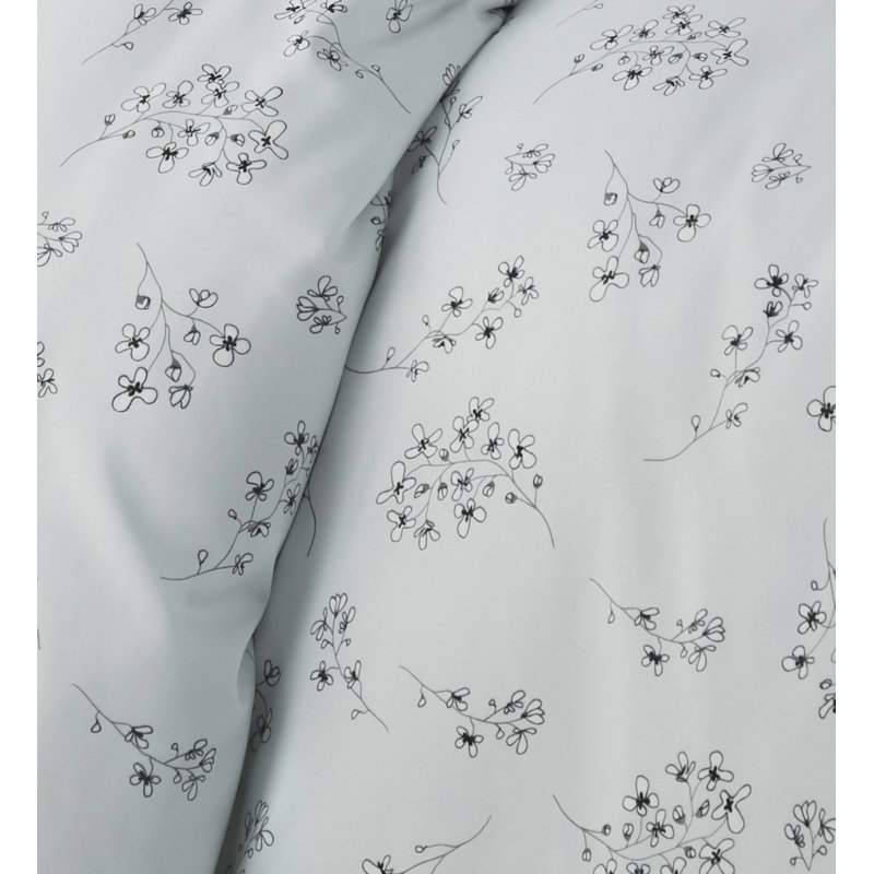 Sweet Florals Oversized Down Alternative Comforter Set by Southshore Fine Linens, Queen Comforter + 2 Standard Shams, Gray