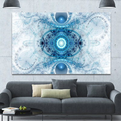 « light blue fractal pattern », impression sur toile tendue