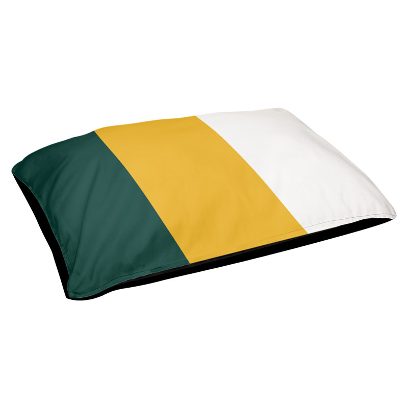 Coussin d'extérieur pour chien Florida Tribe, Extra Large (50" W x 40" D x 17" H), Kelly Green/Gold/White