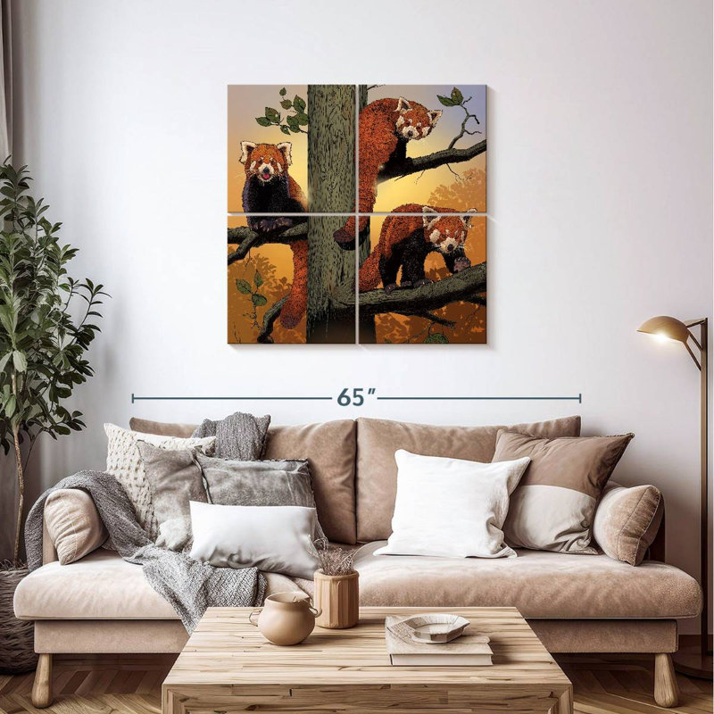 Brampt Red Pandas, 38" H x 38" W