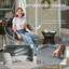 Outsunny Hanging Chair with Soft Cushion for Indoor Outdoor Dark Grey