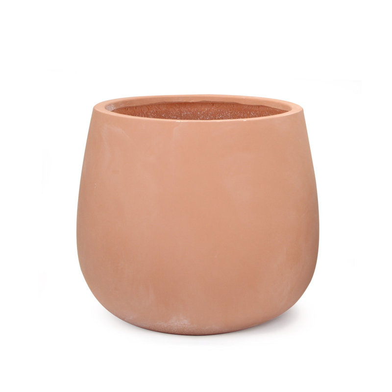 FibraLuxe Floor Planters, Terracota, 16.75" H x 19" W x 19" D
