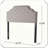 Tufted Upholstered Headboard With Solid Wood Durable Metal Legs Adjustable Height Nailhead Trim Modern Button Tufted Design-523193026