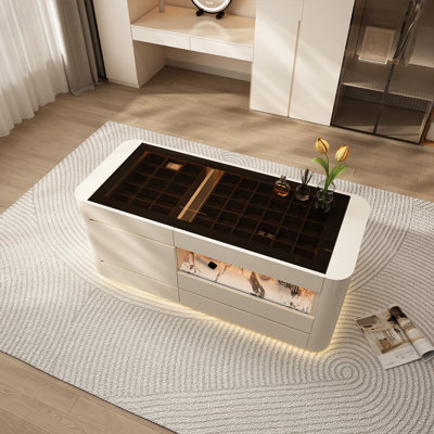 70.87"White jewelry display cabinet and storage chest