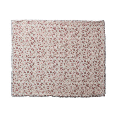 Woven Cotton and Sherpa Throw Blanket