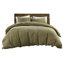 3 pièces de couette pour lit double / grand lavé à la gaufre, lueur, sommeil toutes saisons, coffre-fort 100% coton lavable à la machine, conception