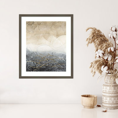 «Taupe and Twilight I» par Wood, reproduction d'art encadrée