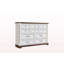 Commode 7 tiroirs pour chambre à coucher avec base en bois et bordure en bois, commode rustique en bois, commode de rangement pour chambre à coucher, salon