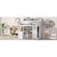 Lit mezzanine simple avec mesures et rangement multiple, grand espace de rangement blanc-1583281822