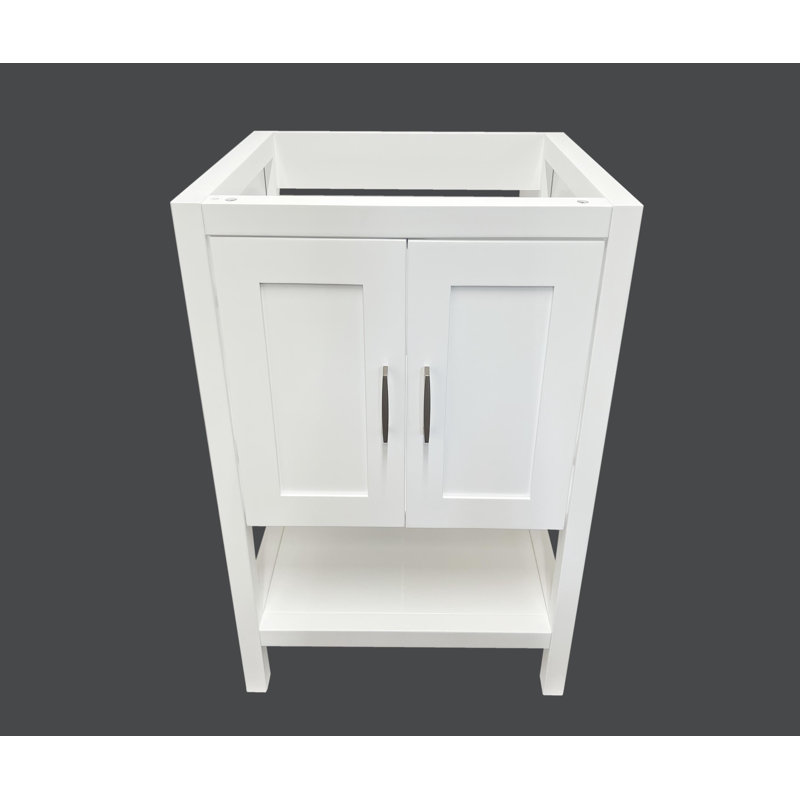 Base de meuble-lavabo simple 24 po Moterey, Blanc