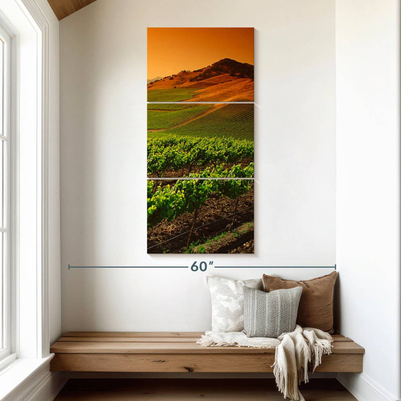 Carneros Vineyard Twilight, 52" H x 24" W