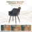 Haglund Leather Dining Chair with Powder-Coated Iron Legs Accent Side Chair Foam Padded Seat Versatile Kitchen Chair for Modern Home and Kitchen-68459893-123386569