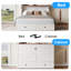 Armoire-lit escamotable complète "57" avec station de charge capacité de 1200 lb, rangement supplémentaire et conception peu encombrante (matelas inclus)-990158780