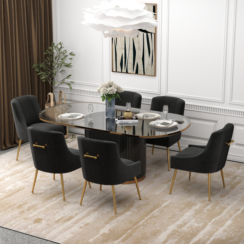 Chaise d'appoint Elian, Noir, noir, noir, noir, 6