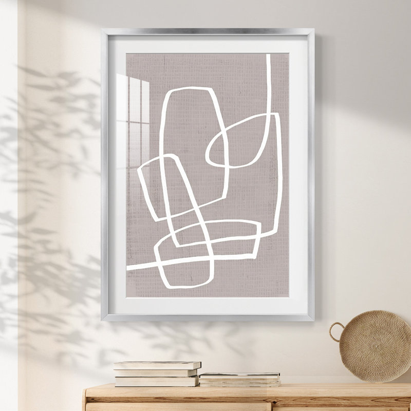 Linen Roundabout II -Framed Print, 28.5" H x 20.5" W, Silver
