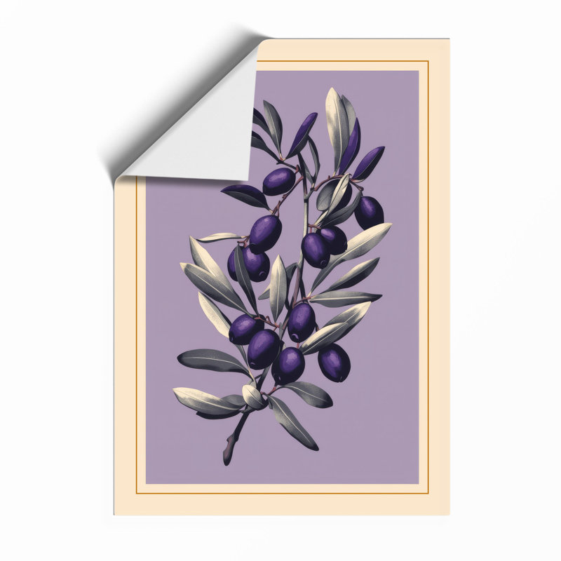 Olive Branch Study Botanical - Framed Print, A2 - 59.4 x 42.0 cm, Unframed