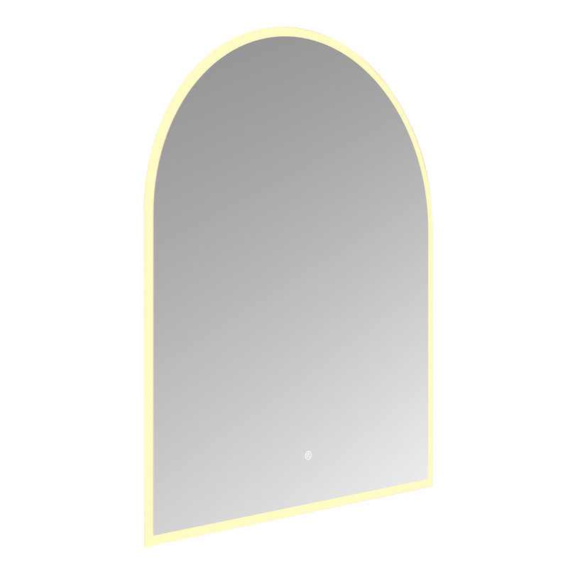 Kingston Brass Aurora 30-Inch x 60-Inch Arched LED Bathroom Mirror, Front and Back Light, Anti-Fog, Dimmable Touch Sensor Lighted Mirror