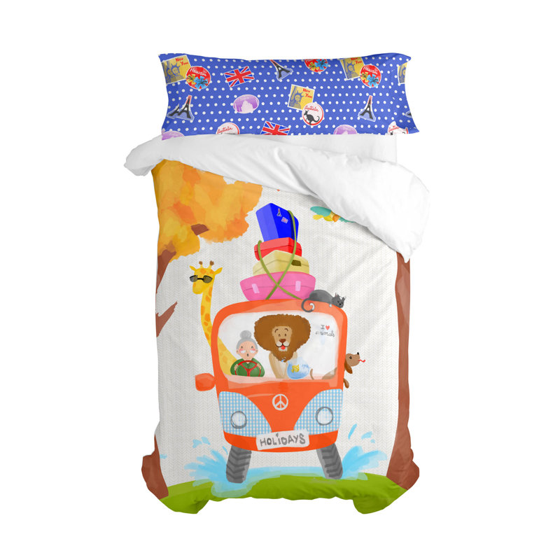Norris Animals Toddler Bedding Set, 155 cm W x 220 cm L