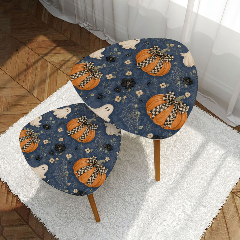 Ensemble de 2 tables basses gigognes Triangle Halloween