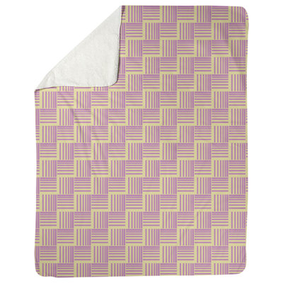 Couverture polaire à rayures classic basketweave