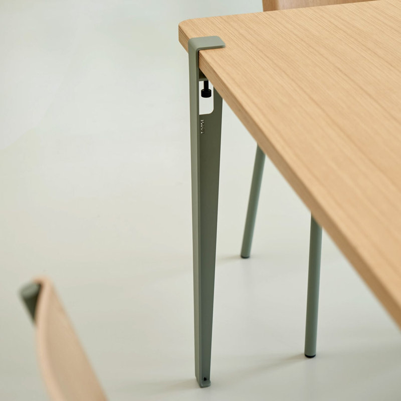 Tiptoe Steel Table Legs, Eucalyptus Grey