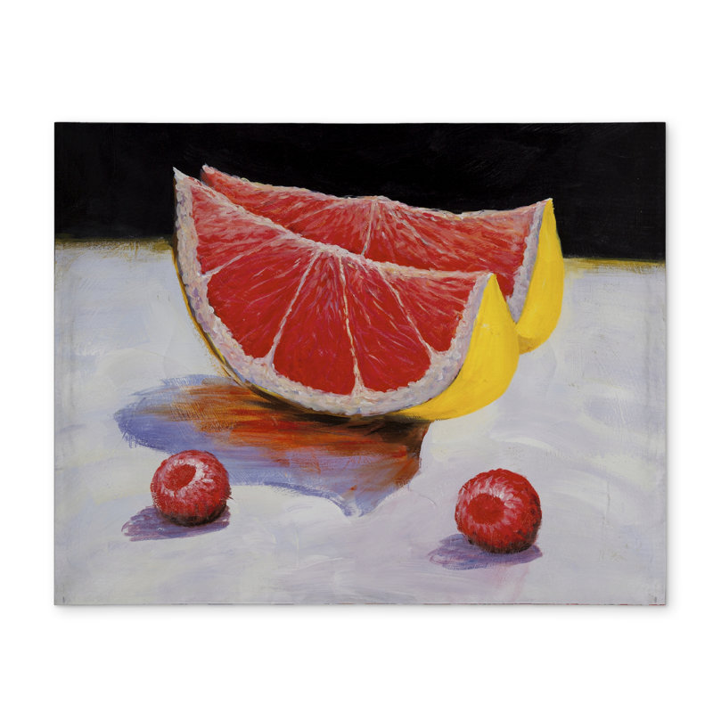 Gray Grapefruit Slices Placemat - Polyester Home Decor Dining