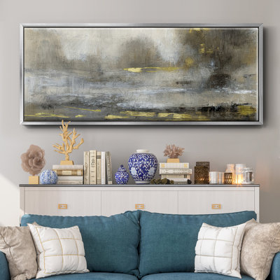 Paysage doré embelli I, reproduction d'art sur toile