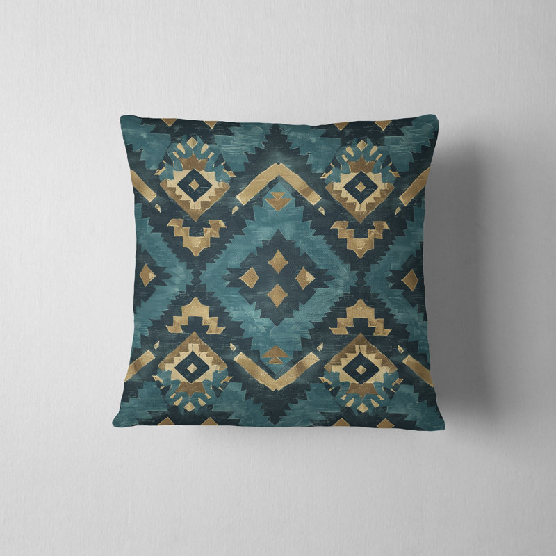 Eastern Elegance Geometric Reversible Pillow Cover, 20"H x 20"W