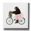  «Monkey Riding Bike» par John Hovenstine, art mural sur toile, 12 po x 12 po
