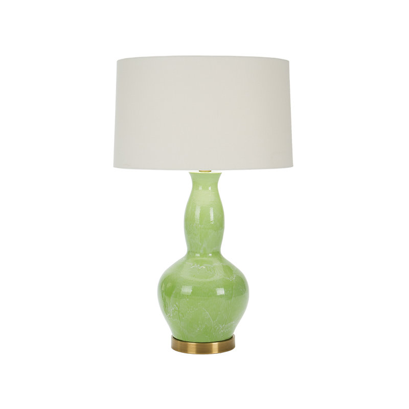 Natalie Porcelain Table Lamp, Greenery Glaze