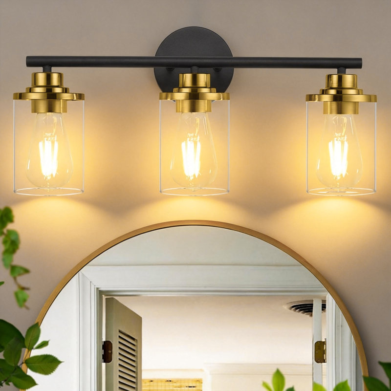 Margurite Iron Armed Sconce, Matte Black/Gold