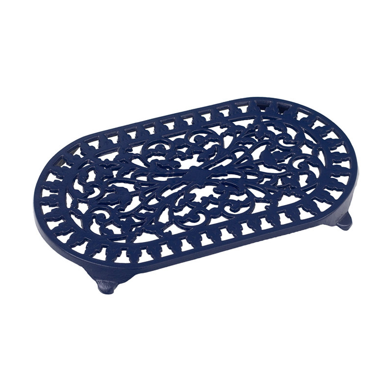 Oval 1 Piece Trivet, Blue
