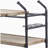 Oak and Sandy Black 2-Shelf Serving Cart